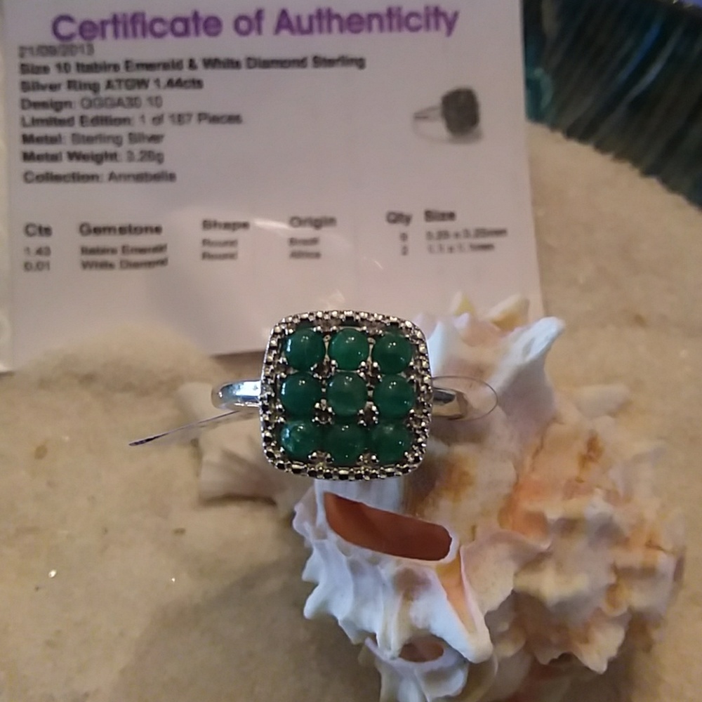 REAL Emerald & Diamond Ring
